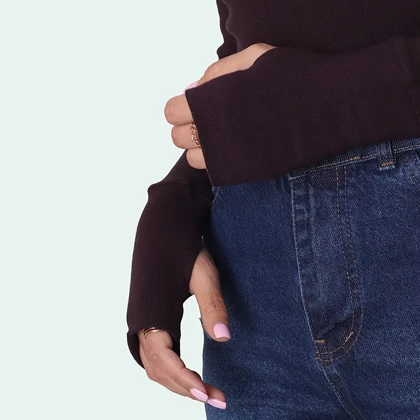 بلوز کبریتی آستین شصتی یقه 3 سانت_کد1778