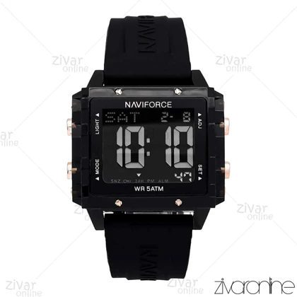 ساعت اورجینال ناوی فورس NaviForce دیجیتالی مربعی مشکی 106941