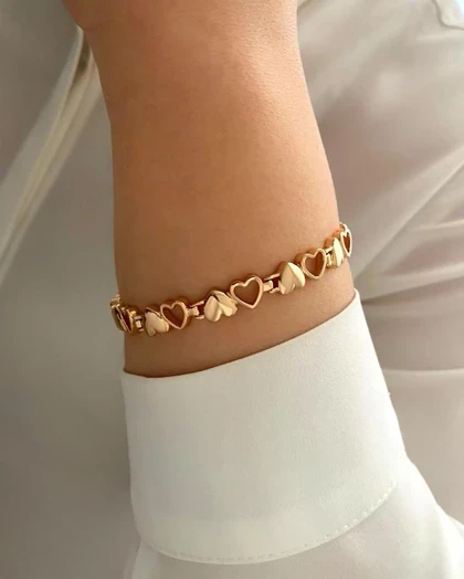 دستبند آینه ای قلبی ژوپینگ