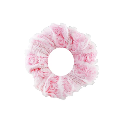 کش مو دخترانه مدل گل پشمی