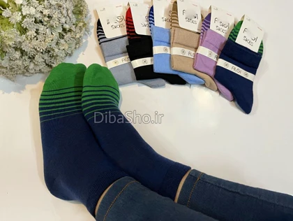 جوراب زنانه نیم ساق پنجه رینگی