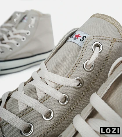 کفش کتانی ساق‌دار مردانه و زنانه کرم All STAR مدل 7088