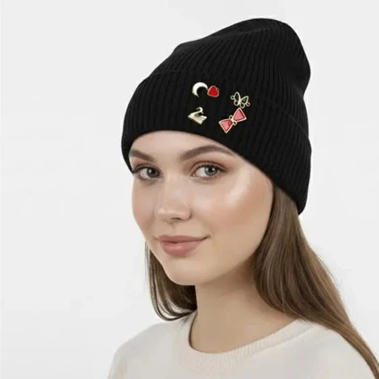 کلاه بافت اکسسوری دار زنانه - 03251153