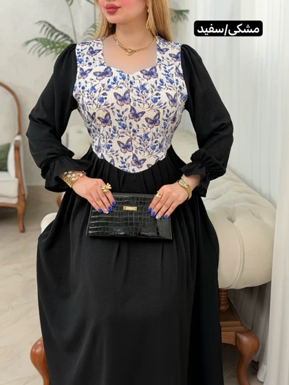 پیراهن سوزندوزی پروانه 3780