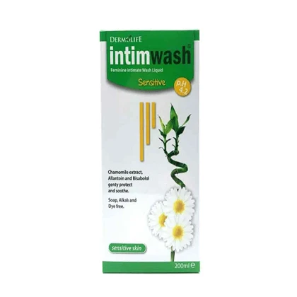ژل بهداشتی بانوان intim wash درمولایف 200 میل