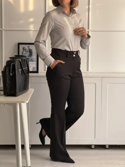 شومیز زنانه Slim Fit زنیر