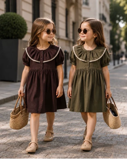 سارافن یقه دانتل لینن