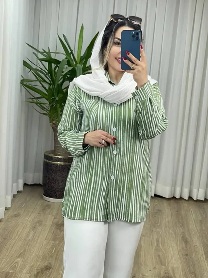 شومیز راه راه 3309