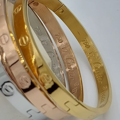دستبند کارتیه عمری پهن