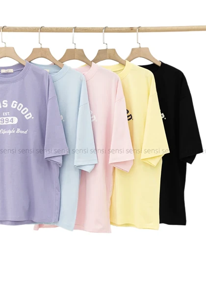 تیشرت باکسی life is goodکد1005125