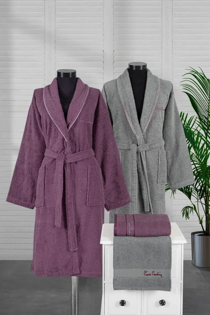ست حوله حمام Pierre Cardin مدل Ribbon - بنفش