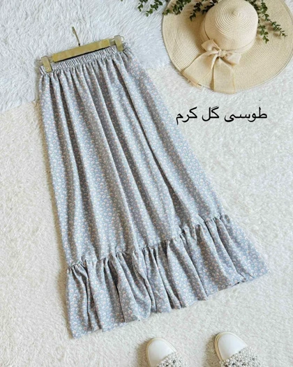 دامن پفکی گل‌دار کد محصول 1070