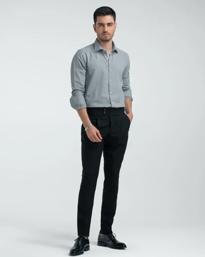 ام کی کالکشن پیراهن آستین بلند mk-2748-gray