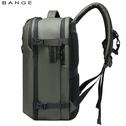 کوله پشتی لپ تاپ 15.6 اینچ مسافرتی ضد آب بنج BANGE BG-7876-1 طرح چمدان با دریچه وکیوم