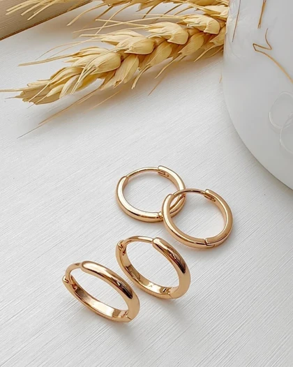 گوشواره حلقه‌ای ظریف ژوپینگ
