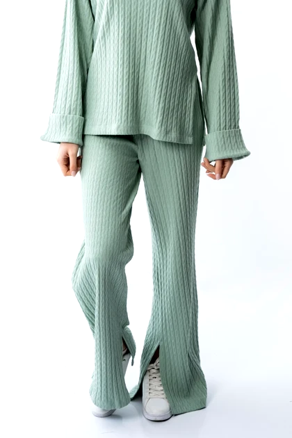 شلوار راسته بافت ژاکارد زنانه