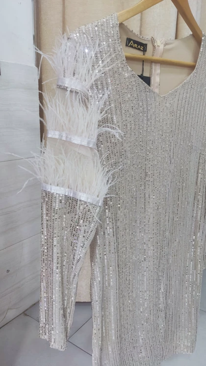 پیراهن مجلسی پولکی کد 1039