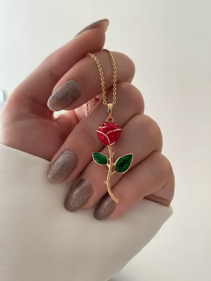 گردنبند گل رز ژوپینگ