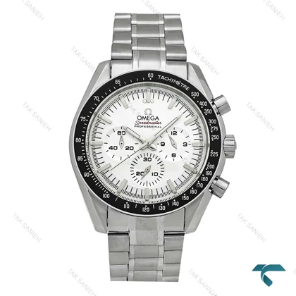 ساعت امگا اسپیدمستر مردانه استیل صفحه سفید Omega-7478-G