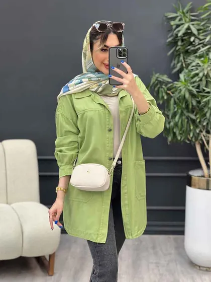 مانتو دو جیب برش‌دار سرو