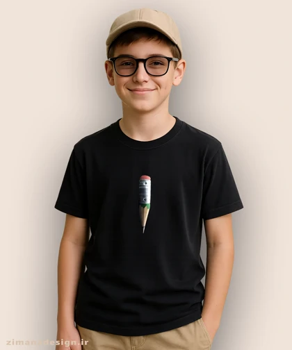 تیشرت بچگانه نوستالژی طرح مداد