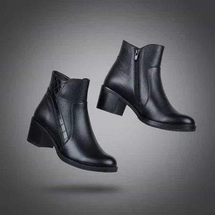 نیم بوت زنانه چرم کد 4037006