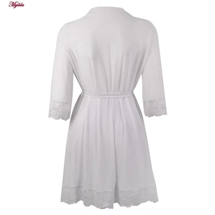 لباس خواب زنانه رونیا مدل 3685-804 رنگ سفید مجموعه 3 عددی