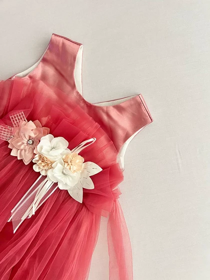 تور پرنسسی بالاتنه ساتن کمرگل 7098