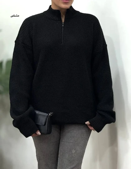 پلیور بافت نیم زیپ توکا