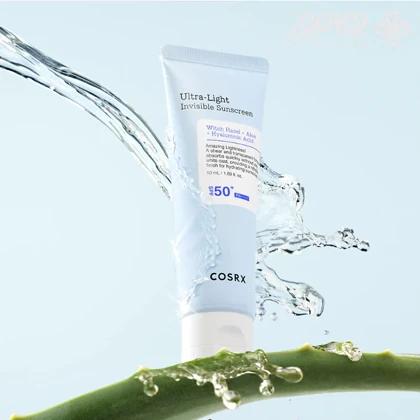 ضد آفتاب سبک و جذب سریع کوزارکس، COSRX مدل Ultra-Light SPF50 مناسب انواع پوست حجم 50 میلی‌لیتر