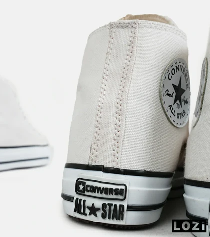 کفش کتانی ساق‌دار مردانه و زنانه سفید کرم All STAR مدل 7093