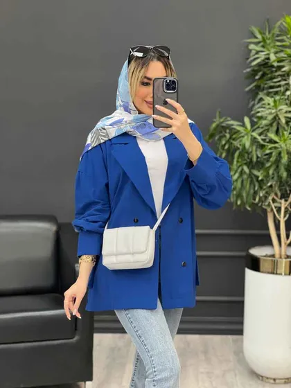 مانتو لینن پشت پاگن دو جیب