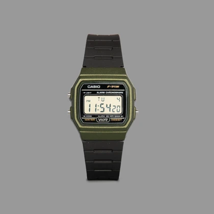 ساعت کاسیو یونیسکس مشکی سبز Casio F91-W Unisex Black Green