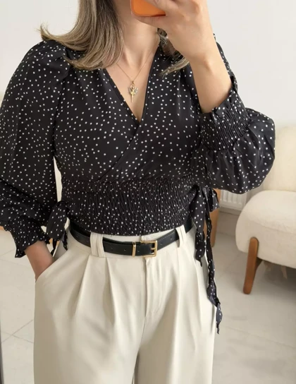 شومیز خال‌خالی3078