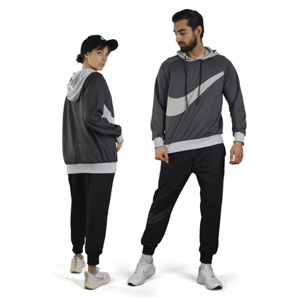 ست هودی و شلوار ورزشی نایک مدل 93018 طوسی روشن