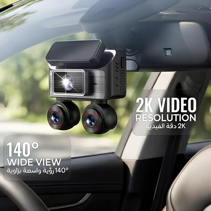 دوربین ثبت وقایع خودرو پاورولوژی PWCAM108BK چهار لنز