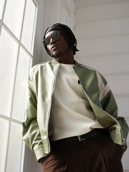 کاپشن مردانه خلبانی تیکه دوزیmc