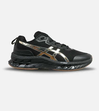 کفش کتانی مردانه مشکی طلایی ASICS GORETEX