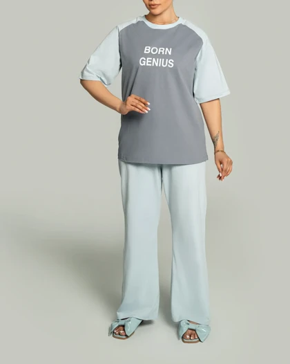 ست تیشرت و شلوار مدل Born Genius
