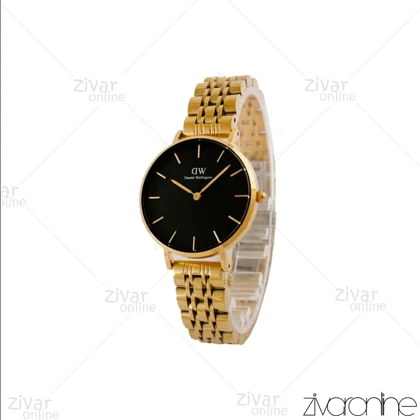 ساعت دنیل ولینگتون زنانه طلایی صفحه مشکی متوسط 105291