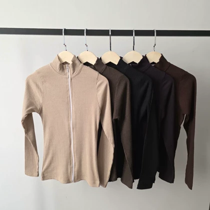 بلوز کرکره ای تمام زیپ