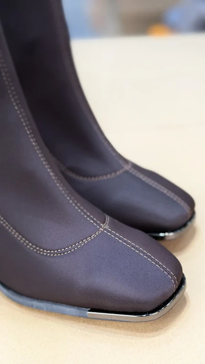 695 - نیم بوت 4گوش پنجه استیل 695