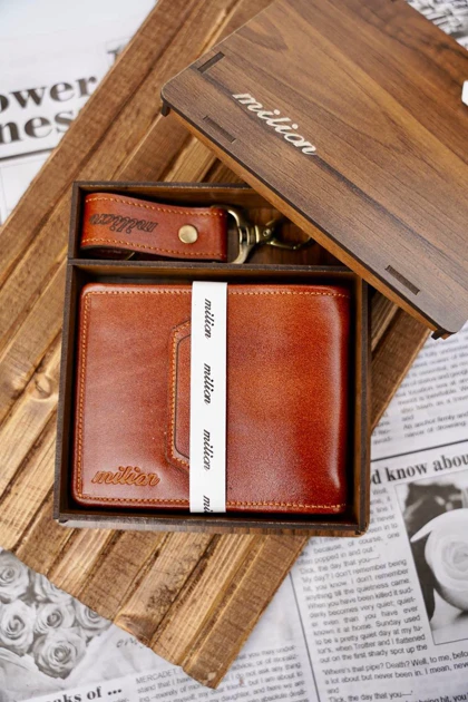 ست مردانه دو تیکه چرم طبیعی کد 1