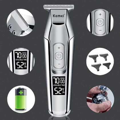 ماشین اصلاح موی سر و صورت کمی Kemei مدل KM-5027 با تیغه T شکل