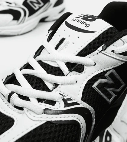 کفش کتانی نیوبالانس سفید مشکی new balance 530 کد 263259