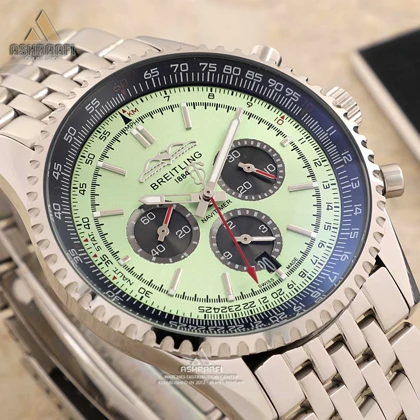ساعت برایتلینگ تمام استیل صفحه سبز Breitling Navitimer Chronograph GS9