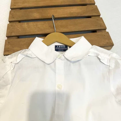 شومیز سفید دخترانه بچه گانه وارداتی برند IZOD