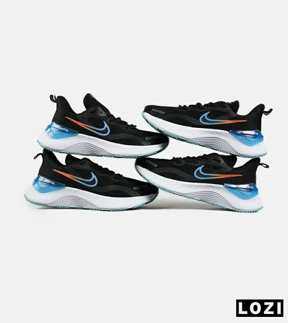 کفش کتانی مردانه و زنانه مشکی نارنجی آبی NIKE zoom X مدل 7150