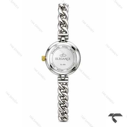 ساعت زنانه الگانس رفرنس EL006 دورنگ طلایی بند کارتیه ای صفحه نباتی Elegance-11481-L