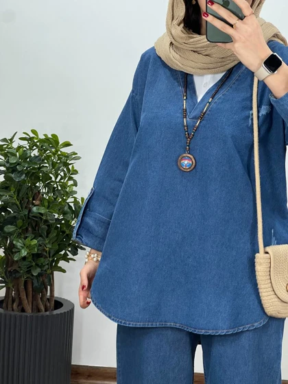 ست مانتو و شلوار جین غزل(ایراد دار)